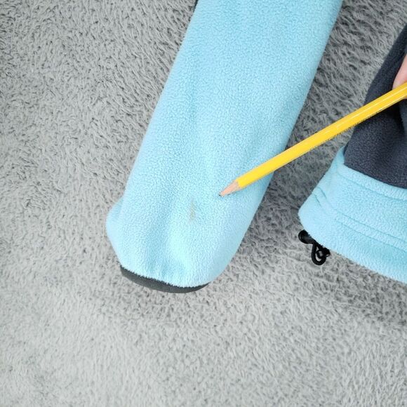 Vintage LL Bean Womens Size Large Blue Full Zip Polartec Fleece Jacket Stretch - Picture 13 of 16